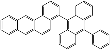 "4-(10-phenylanthracen-9-yl)tetraphene Struktur