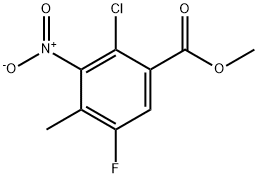 methyl 2-chloro-5-fluoro-4-methyl-3-nitrobenzoate Structure