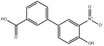 4'-hydroxy-3'-nitro-[1,1'-biphenyl]-3-carboxylic acid Struktur