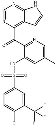 1100318-47-5 3-三氟甲基-4-氯-N-[2-[7H-吡咯并[2,3-D]嘧啶-4-羰基]-5-甲基-3-吡啶基]苯磺酰胺