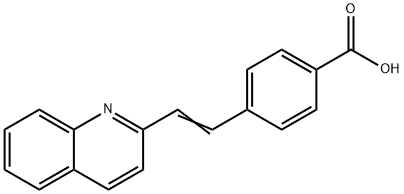 4-(2-(喹啉-2-基)乙烯基)苯甲酸, 110113-96-7, 结构式