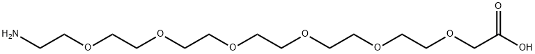 H2N-PEG6-CH2COOH, 1104083-46-6, 结构式