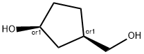 Cyclopentanemethanol, 3-hydroxy-, (1R,3S)-rel- Struktur