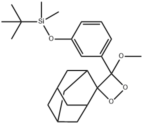 Spiro[1,2-dioxetane-3,2'-tricyclo[3.3.1.13,7]decane], 4-[3-[[(1,1-dimethylethyl)dimethylsilyl]oxy]phenyl]-4-methoxy- Structure