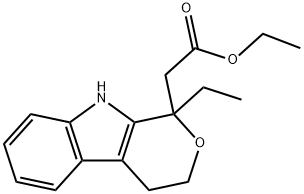 1,3,4,9-Tetrahydro-1-ethyl-pyrano[3,4-b]indole-1-acetic Acid Ethyl Ester Structure