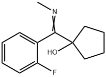 Cyclopentanol, 1-[(2-fluorophenyl)(methylimino)methyl]- 化学構造式