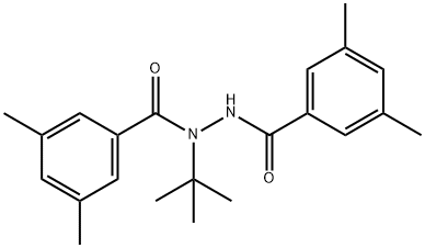 Benzoic acid, 3,5-dimethyl-, 2-(3,5-dimethylbenzoyl)-1-(1,1-dimethylethyl)hydrazide Struktur