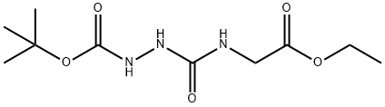 Ethyl 2-({N''-[(tert-Butoxy)carbonyl]hydrazinecarbonyl}amino)acetate Struktur