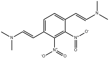 Ethenamine, 2,2'-(2,3-dinitro-1,4-phenylene)bis[N,N-dimethyl-, (E,E)- (9CI) 化学構造式