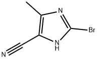 1H-Imidazole-5-carbonitrile, 2-bromo-4-methyl- Struktur