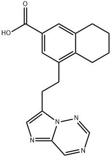 4-(2-(imidazo[2,1-f][1,2,4]triazin-7-yl)ethyl)-5,6,7,8-tetrahydronaphthalene-2-carboxylic acid, 1139402-96-2, 结构式