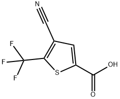4-氰基-5-(三氟甲基)噻吩-2-甲酸, 1141015-48-6, 结构式