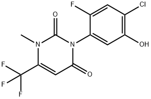 3-(4-chloro-2-fluoro-5-hydroxyphenyl)-1-methyl-6-(trifluoromethyl)pyrimidine-2,4(1H,3H)-dione Struktur