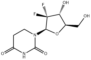 (R)-1-((2R, 4R, SR)-3,3-difluoro-4-hydroxy (hydroxymethyl) tetrahydrofuran-2-yl)-4-hydroxytetrahydropyrimidin-2(1H)-one Struktur