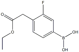 4-(Ethoxycarbonylmethyl)-3-fluorophenylboronic acid Structure
