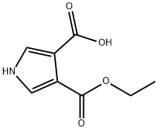 1H-Pyrrole-3,4-dicarboxylic acid, 3-ethyl ester Structure
