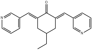 4-乙基-2,6-双(吡啶-3-基亚甲基)环己酮,1162656-22-5,结构式