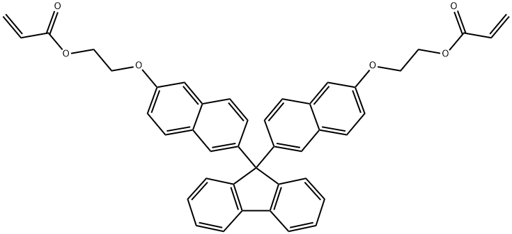 9,9-bis[2-(acryloyloxyethoxy)naphthalene-6-yl]fluorene Structure