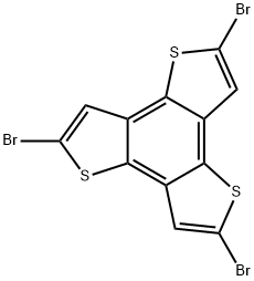 Benzo[1,2-b:3,4-b':5,6-b'']trithiophene, 2,5,8-tribromo- Struktur