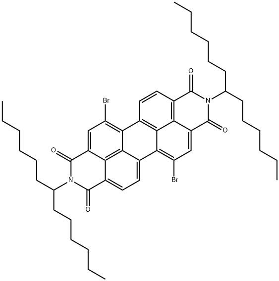 5,12-dibromo-2,9-di(undecan-6-yl)anthra[2,1,9-def:6,5,10-d'e'f']diisoquinoline-1,3,8,10(2H,9H)-tetraone Struktur