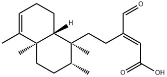 16-Oxocleroda-3,13E-dien-15-oic acid, 117620-72-1, 结构式
