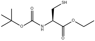 L-Cysteine, N-[(1,1-dimethylethoxy)carbonyl]-, ethyl ester Structure