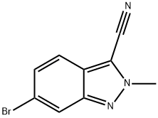 6-溴-2-甲基-2H-吲唑-3-腈, 1182284-35-0, 结构式