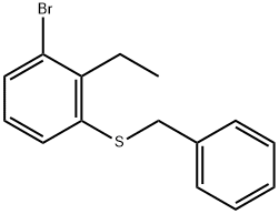 苯甲基(3-溴-2-乙基苯基)硫烷, 1182728-08-0, 结构式
