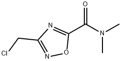 3-(クロロメチル)-N,N-ジメチル-1,2,4-オキサジアゾール-5-カルボキサミド 化学構造式