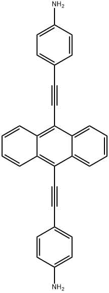 AABA, 4,4'-(蒽-9,10-二基)双(乙炔苯)二胺 结构式