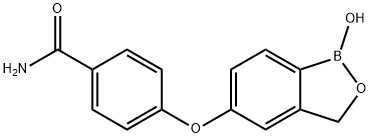 4-[(1,3-Dihydro-1-hydroxy-2,1-benzoxaborol-5-yl)oxy]-benzamide Struktur