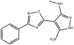 3-N-Methyl-4-(3-phenyl-1,2,4-oxadiazol-5-yl)-1H-pyrazole-3,5-diamine Structure