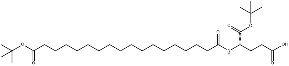 十八烷二酸-叔丁酯-谷氨酸-叔丁酯, 1188328-39-3, 结构式