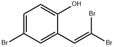 Phenol, 4-bromo-2-(2,2-dibromoethenyl)- Structure