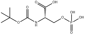 L-Serine, N-[(1,1-dimethylethoxy)carbonyl]-, dihydrogen phosphate (ester) (9CI) 结构式