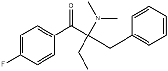 1-Butanone, 2-(dimethylamino)-1-(4-fluorophenyl)-2-(phenylmethyl)- Struktur