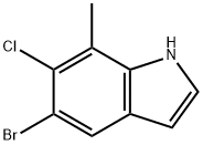 5-溴-6-氯-7-甲基-1H-吲哚, 1196051-80-5, 结构式