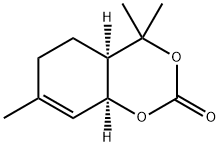 4H-1,3-Benzodioxin-2-one, 4a,5,6,8a-tetrahydro-4,4,7-trimethyl-, (4aR,8aS)- 化学構造式