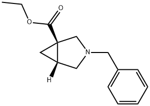 3-Azabicyclo[3.1.0]hexane-1-carboxylic acid, 3-(phenylmethyl)-, ethyl ester, (1R,5R)-,1204820-70-1,结构式
