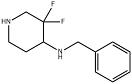 4-Piperidinamine, 3,3-difluoro-N-(phenylmethyl)- Structure