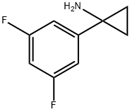 1-(3,5-difluorophenyl)cyclopropanamine(SALTDATA: HCl), 1208389-30-3, 结构式