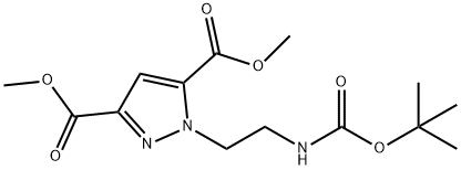 1H-Pyrazole-3,5-dicarboxylic acid, 1-[2-[[(1,1-dimethylethoxy)carbonyl]amino]ethyl]-, 3,5-dimethyl ester