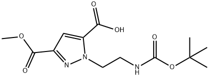 1H-Pyrazole-3,5-dicarboxylic acid, 1-[2-[[(1,1-dimethylethoxy)carbonyl]amino]ethyl]-, 3-methyl ester