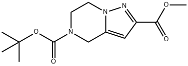 5-(叔丁基)2-甲基6,7-二氢吡唑并[1,5-A]吡嗪-2,5(4H)-二羧酸酯,1209492-72-7,结构式
