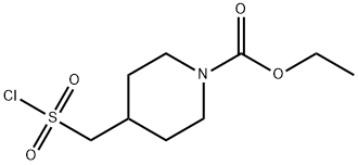 1-Piperidinecarboxylic acid, 4-[(chlorosulfonyl)methyl]-, ethyl ester Structure
