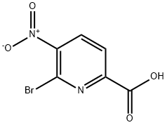 6-bromo-5-nitropyridine-2-carboxylic acid Struktur