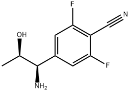 4-((1R,2R)-1-AMINO-2-HYDROXYPROPYL)-2,6-DIFLUOROBENZENECARBONITRILE 结构式