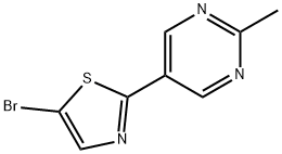 5-Bromo-2-(2-methylpyrimidyl-5-yl)thiazole Struktur