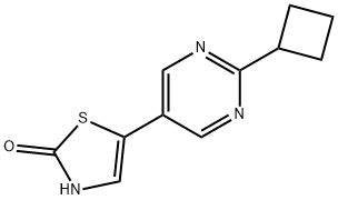 2-Hydroxy-5-(2-cyclobutylpyrimidyl-5-yl)thiazole Struktur