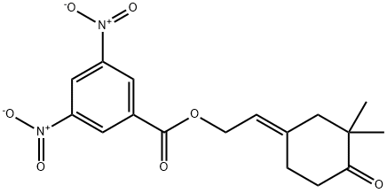Cyclohexanone, 4-[2-[(3,5-dinitrobenzoyl)oxy]ethylidene]-2,2-dimethyl-, (E)- (9CI) Structure